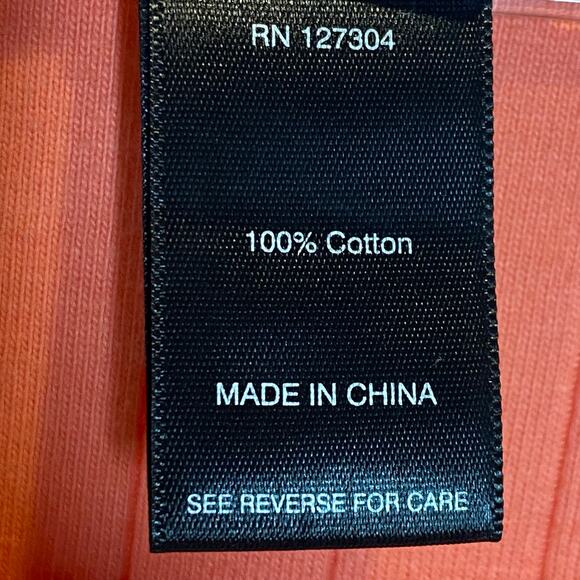 Ali Miles Womens Size Small Coral Tunic Top Textured Pockets Cotton 3/4 Sleeve - Picture 8 of 9